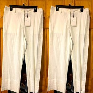 Gorgeous White Theory Pants Size 8